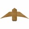 Ekena Millwork Bellingham Rough Sawn Timber Gable Bracket, Western Red Cedar, 36"W x 13"H x 4"D x 6"F, 9/12 Pitch GBW036X13X0406BEL00RWR - alternate 1